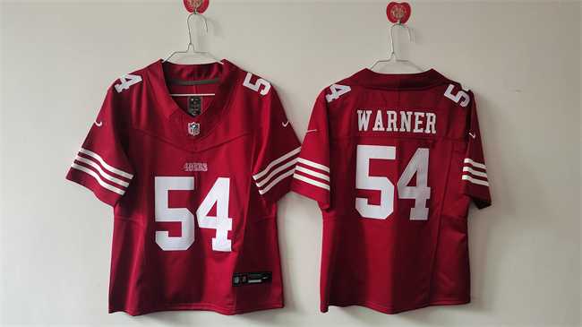 Womens San Francisco 49ers #54 Fred Warner Red F.U.S.E Vapor Untouchable Stitched Jersey